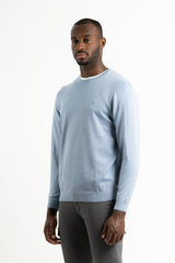 Fog Blue Crew Neck Sweater