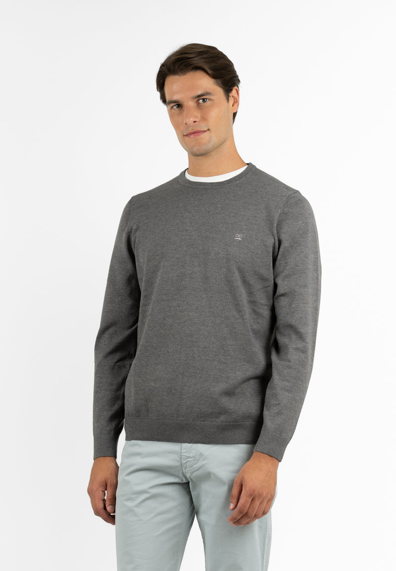 Jersey Cuello Caja Gris Oscuro