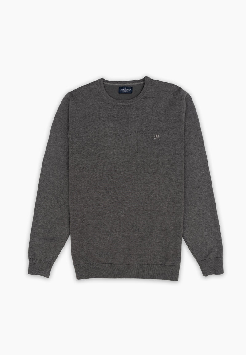 Jersey Cuello Caja Gris Oscuro