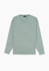 Soft Sage V-Neck Sweater