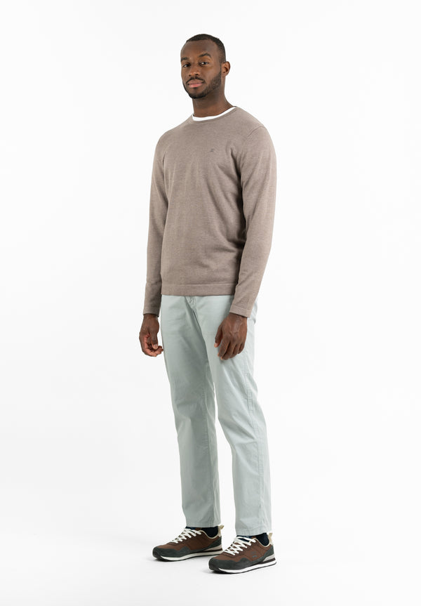 Jersey Cuello Caja Soft Marrón