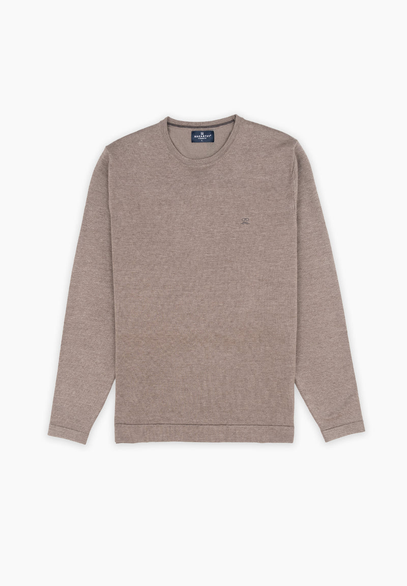 Jersey Cuello Caja Soft Marrón