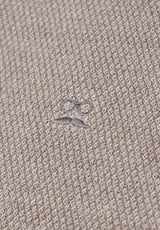 Brown Plain Sleeve Textured Jumper