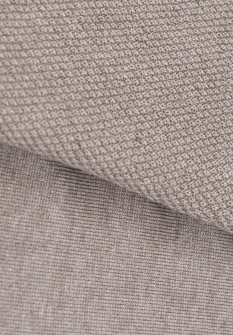 Jersey Estructura Manga Lisa Marrón