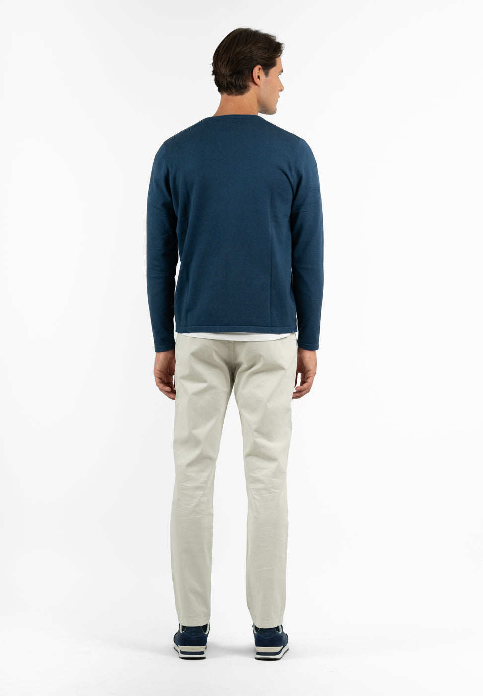 Structured Jersey with Plain Royal Sleeves
