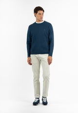 Structured Jersey with Plain Royal Sleeves