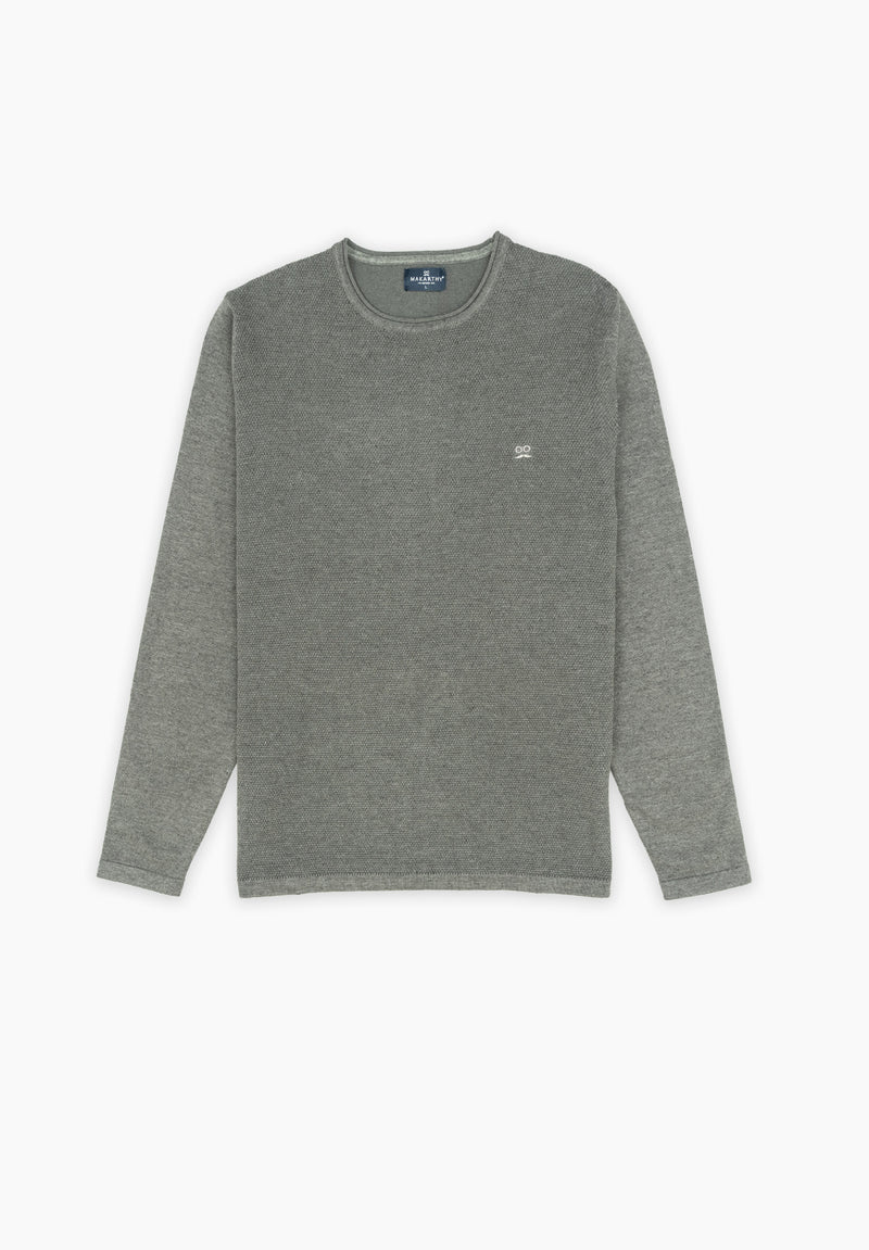 Jersey Estructura Manga Gris Oscuro