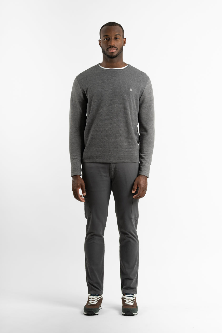 Jersey Estructura Manga Gris Oscuro