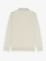 Classic Raw Knit Long Sleeve Polo