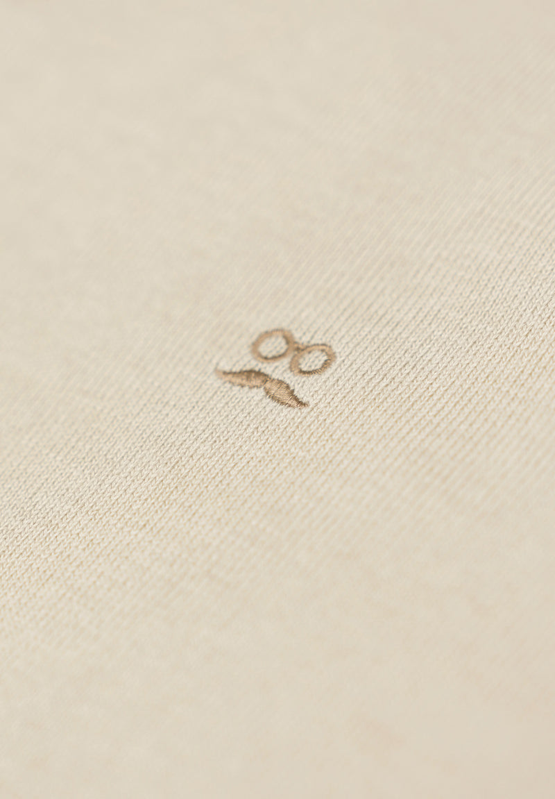 Polo Manga Larga Tricot Crudo