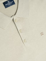 Classic Raw Knit Long Sleeve Polo