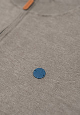Brown Patch Zip Jumper