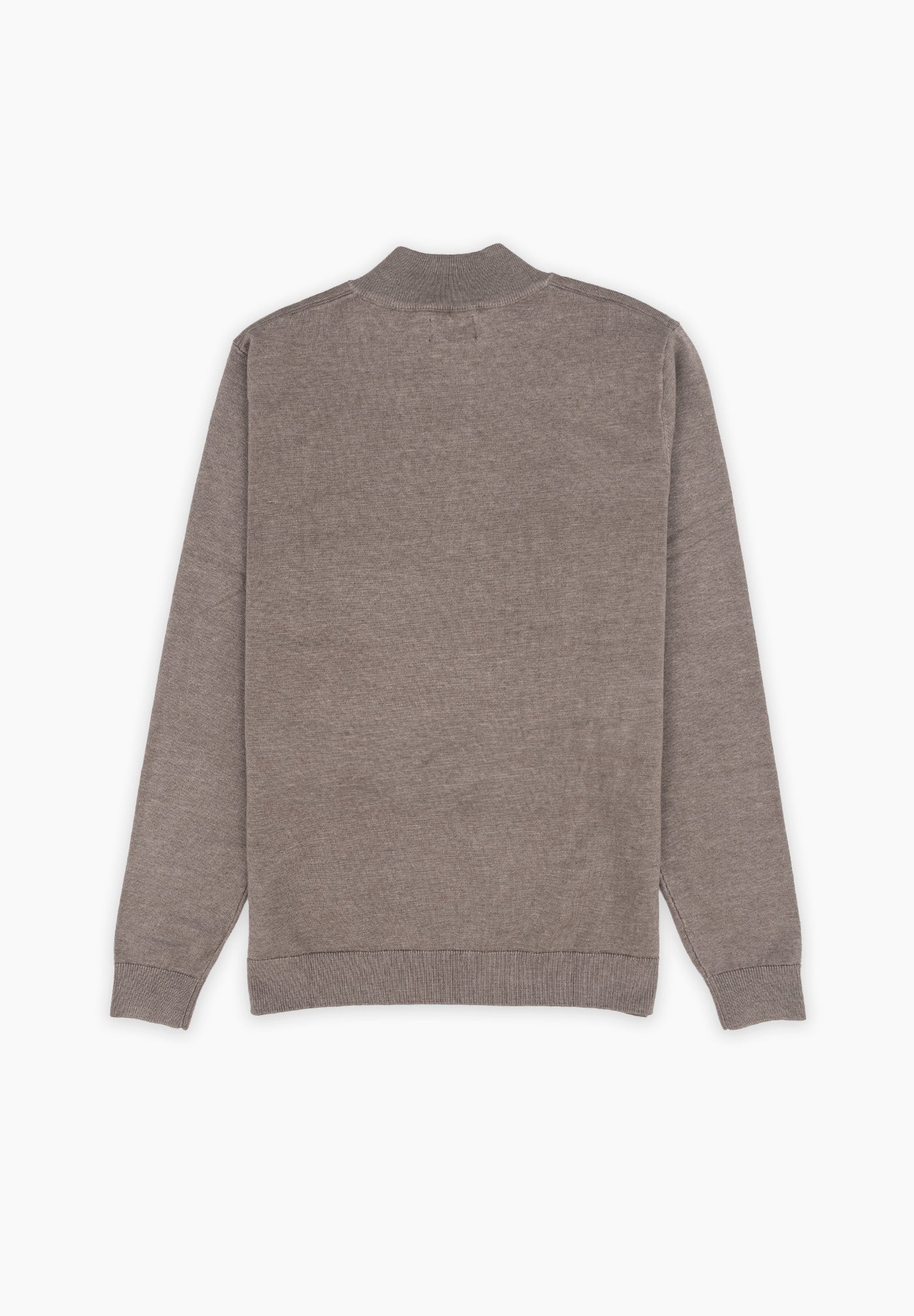Brown Patch Zip Jumper