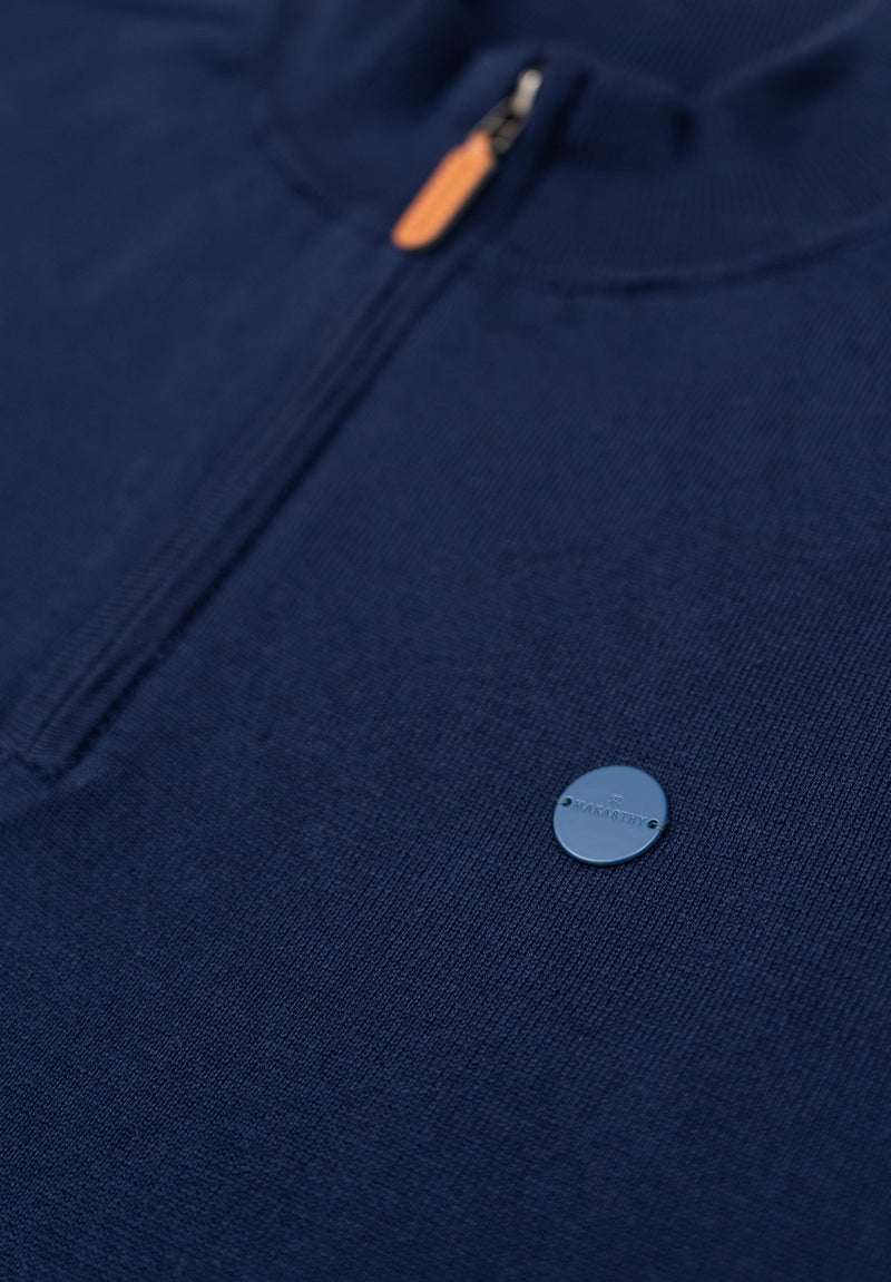 Jersey Zip Parche Marino
