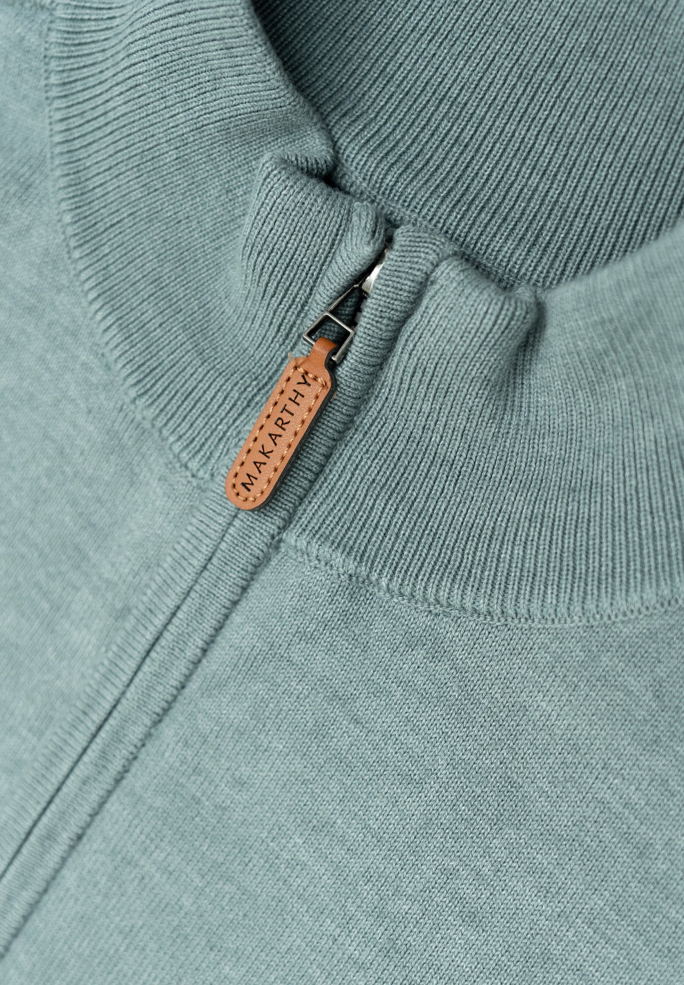Jersey with Zip and Sage Patch
