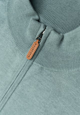 Jersey with Zip and Sage Patch