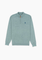 Jersey with Zip and Sage Patch