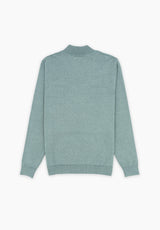 Jersey with Zip and Sage Patch