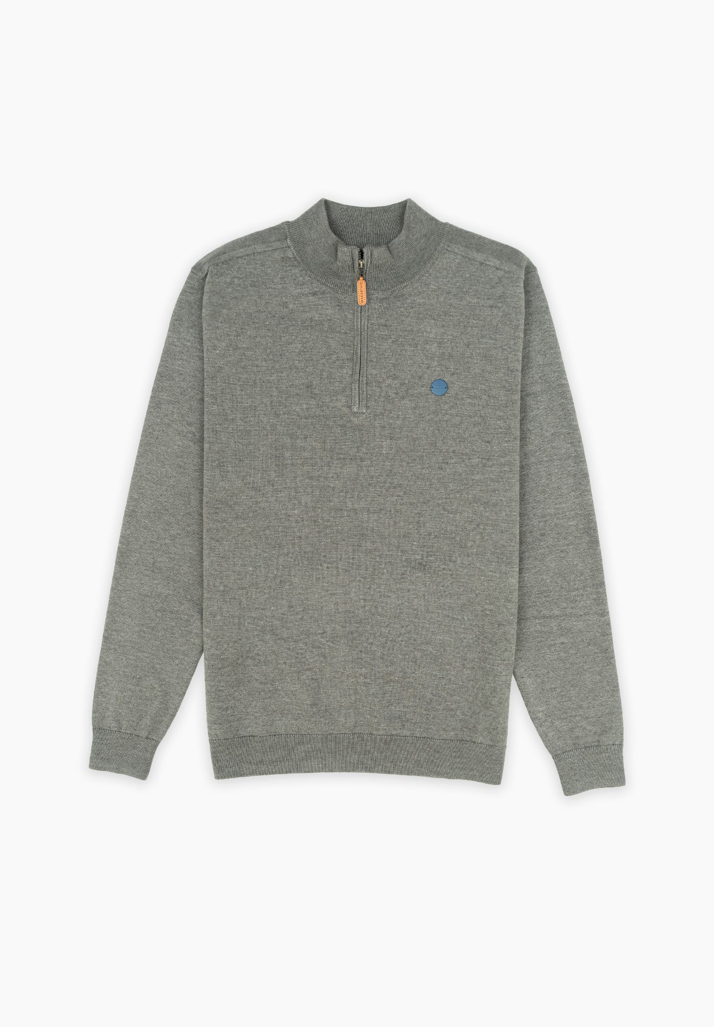 Dark Grey Patch Zip Jumper
