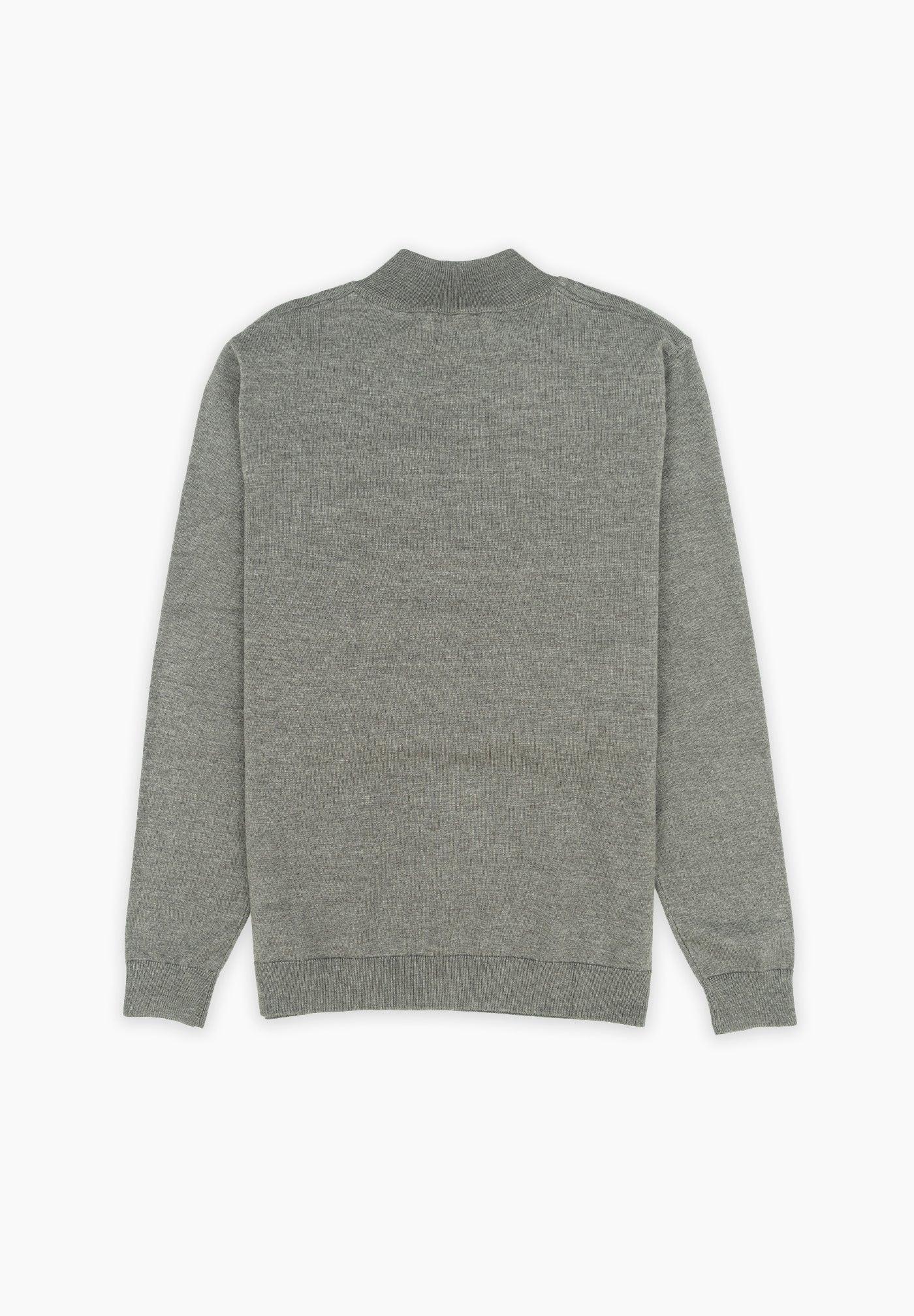 Dark Grey Patch Zip Jumper