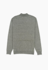 Dark Grey Patch Zip Jumper