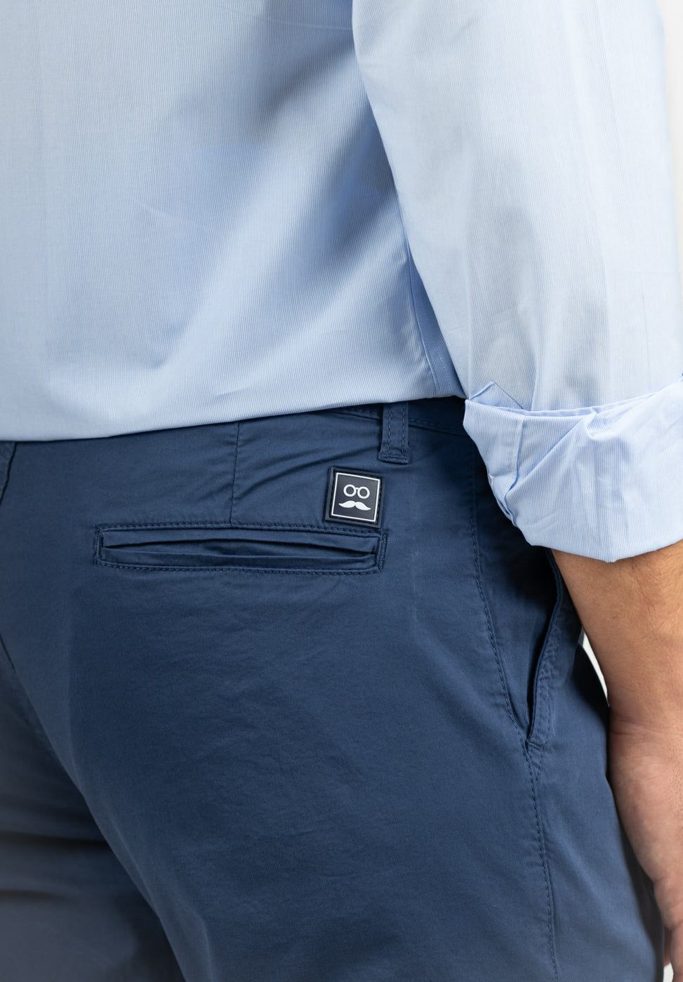 Comfort Fit Dark Blue Pocket Trousers