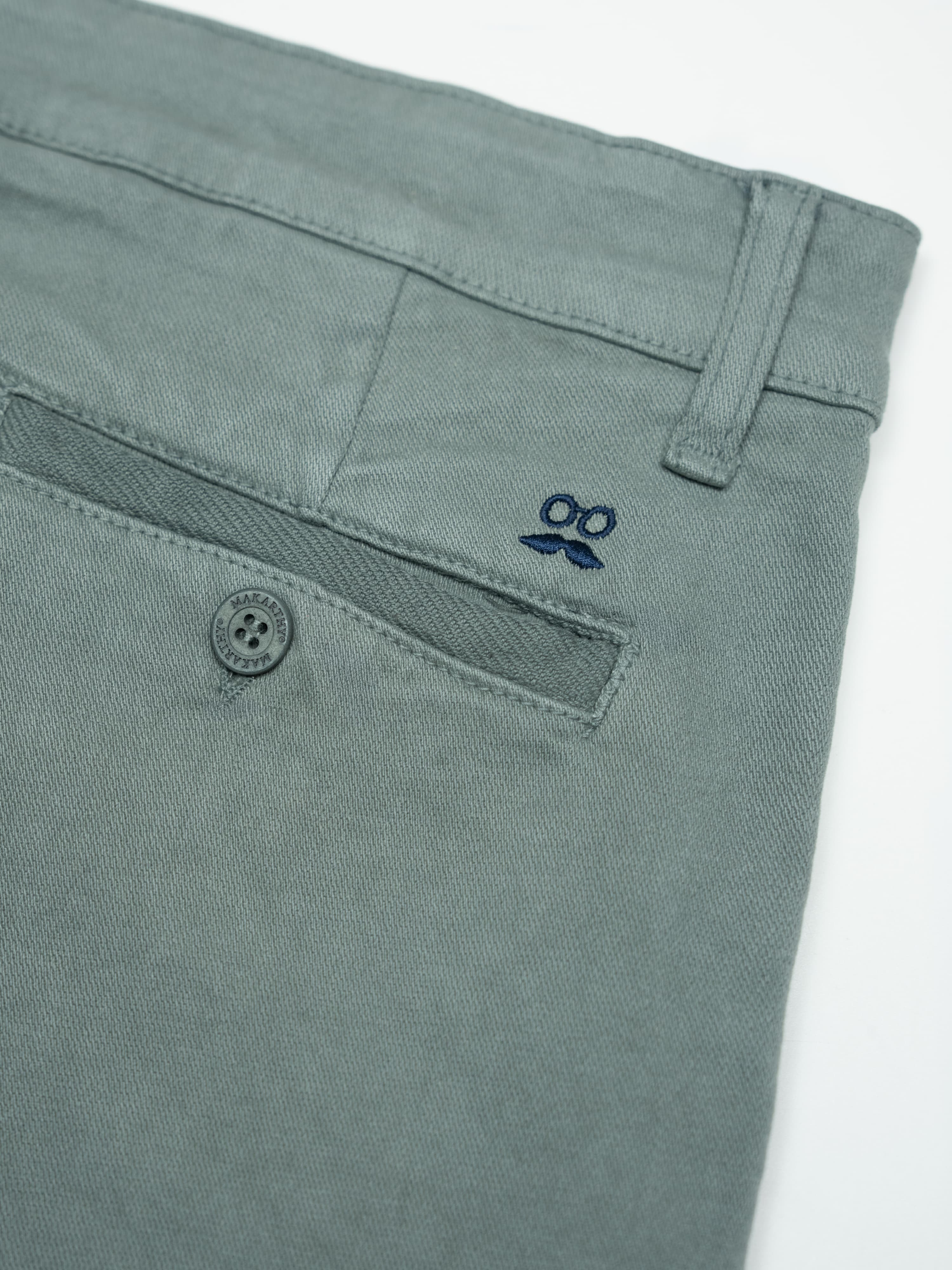 Structured Chino Trousers Sage