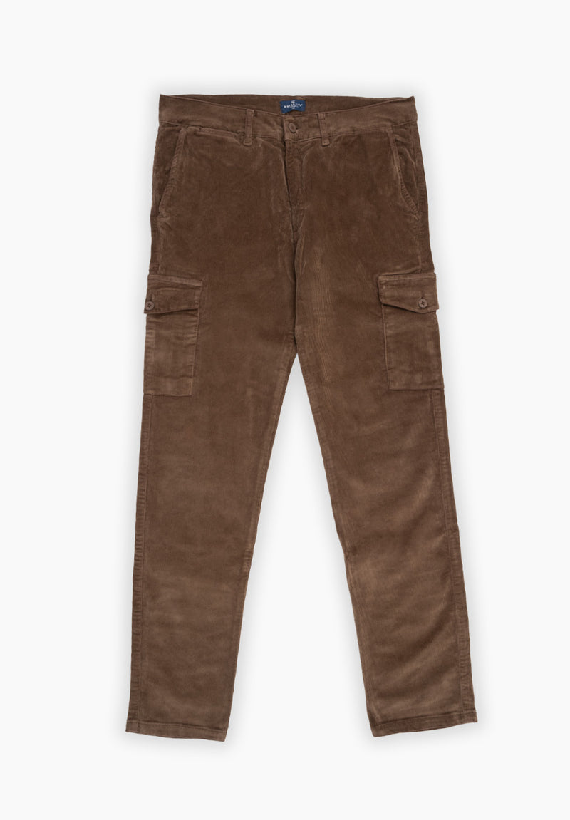 Pantalón Cargo Pana Marrón