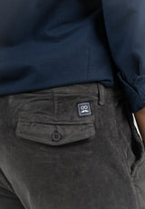 Charcoal Corduroy Cargo Pants
