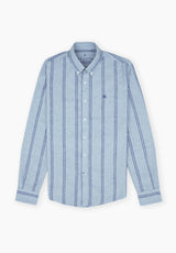 Camisa Double Stripe Celeste