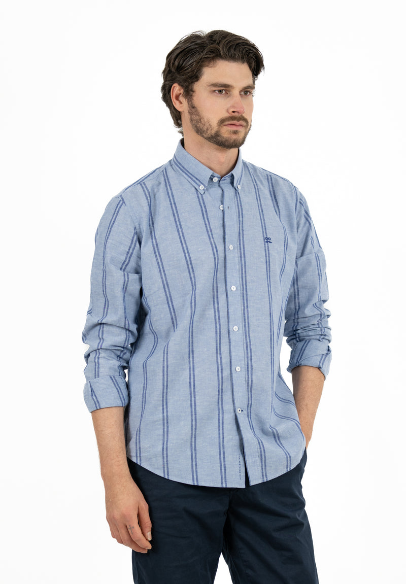 Camisa Double Stripe Celeste