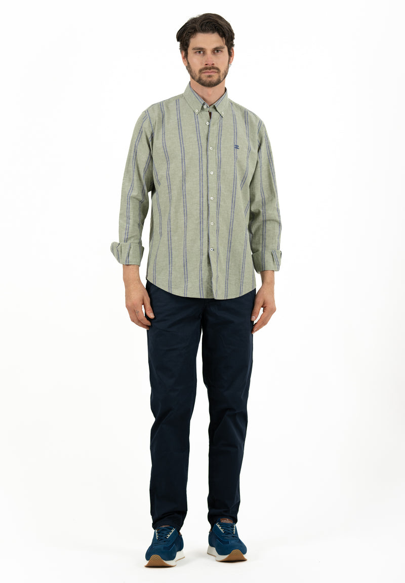 Camisa Double Stripe Kaki