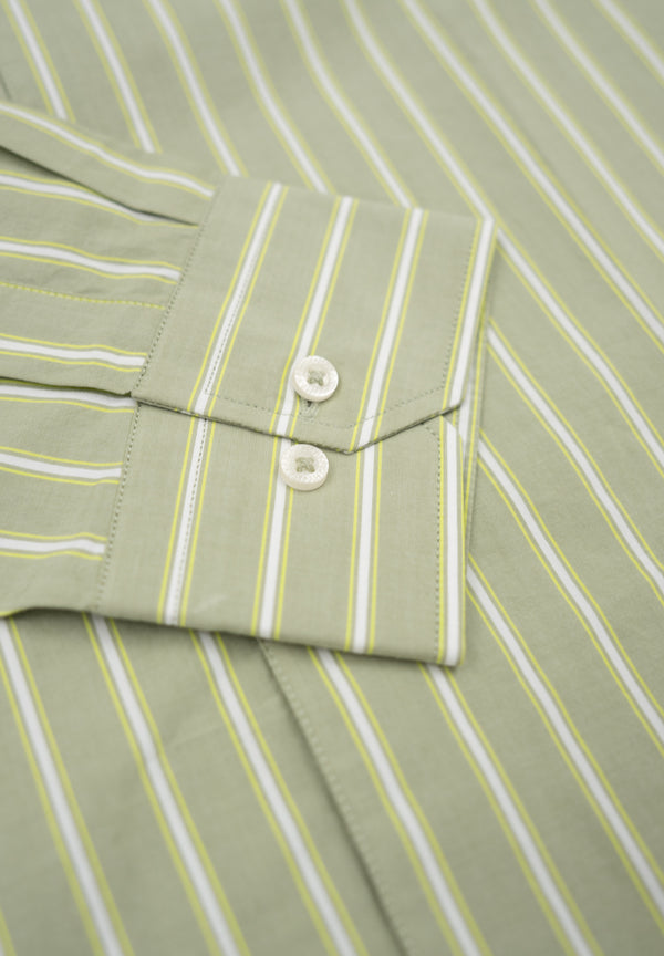 Camisa Hombre Manga Larga Cuello Botón Rayas Lima 2