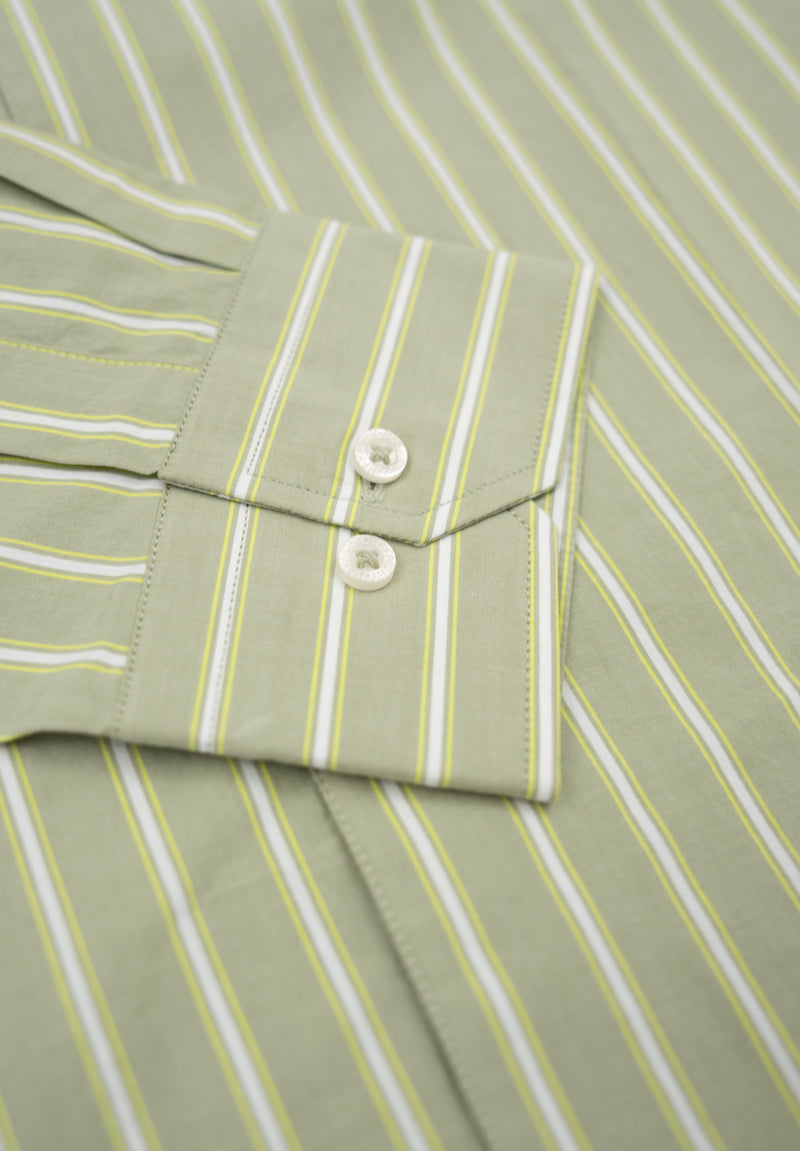 Camisa Hombre Manga Larga Cuello Botón Rayas Lima 2