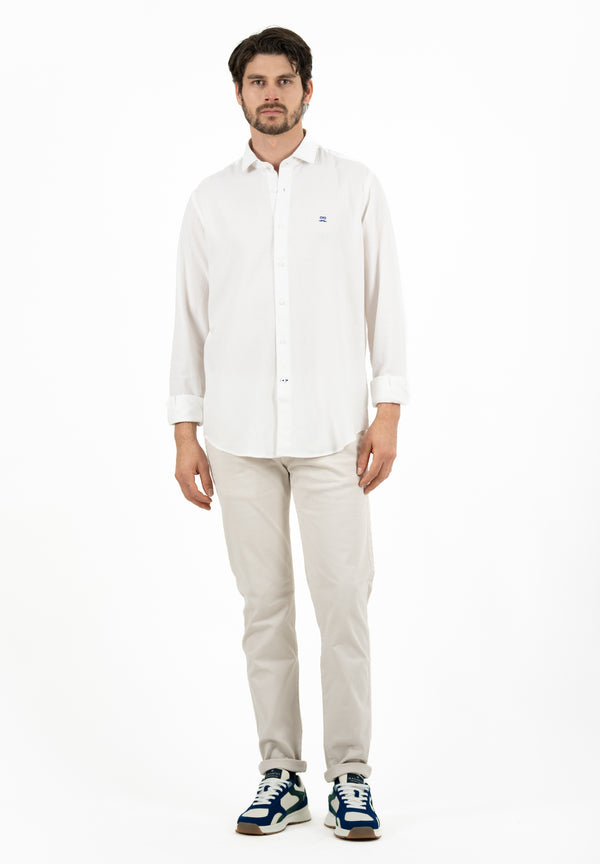 Camisa Seersucker Blanco