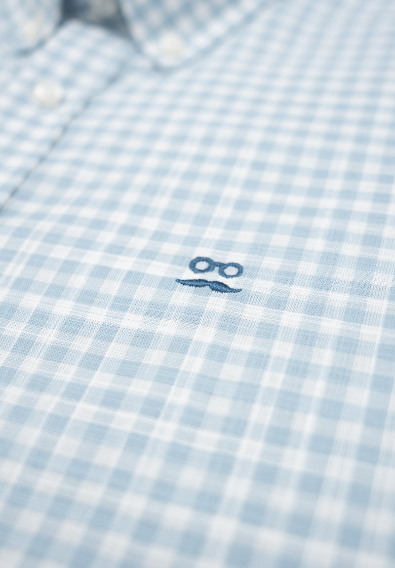 Camisa Hombre Manga Larga Cuello Botón Tribu Cuadros Nube 5
