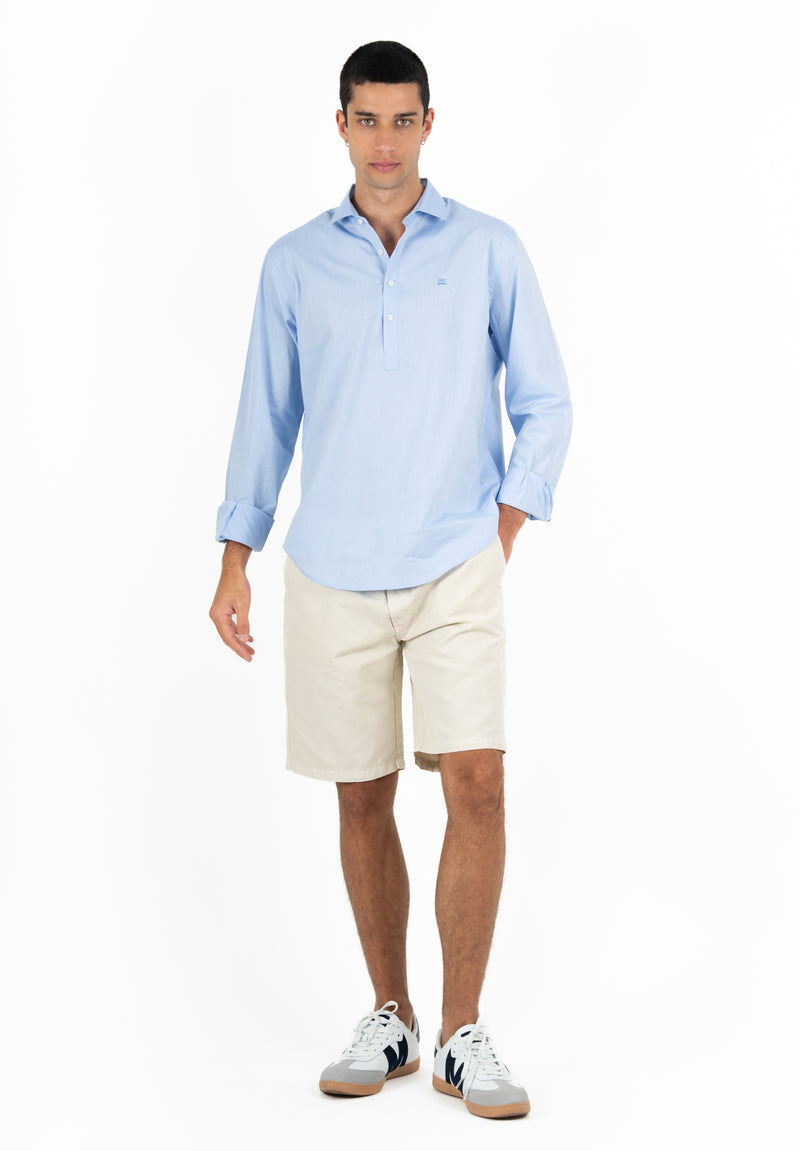 Camisa Maorí Celeste