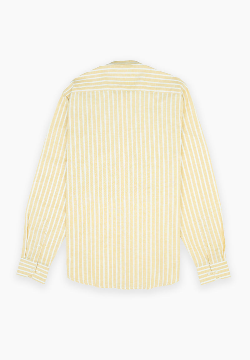Camisa Hombre Manga Larga Cuello Mao Kiwi Avena 7