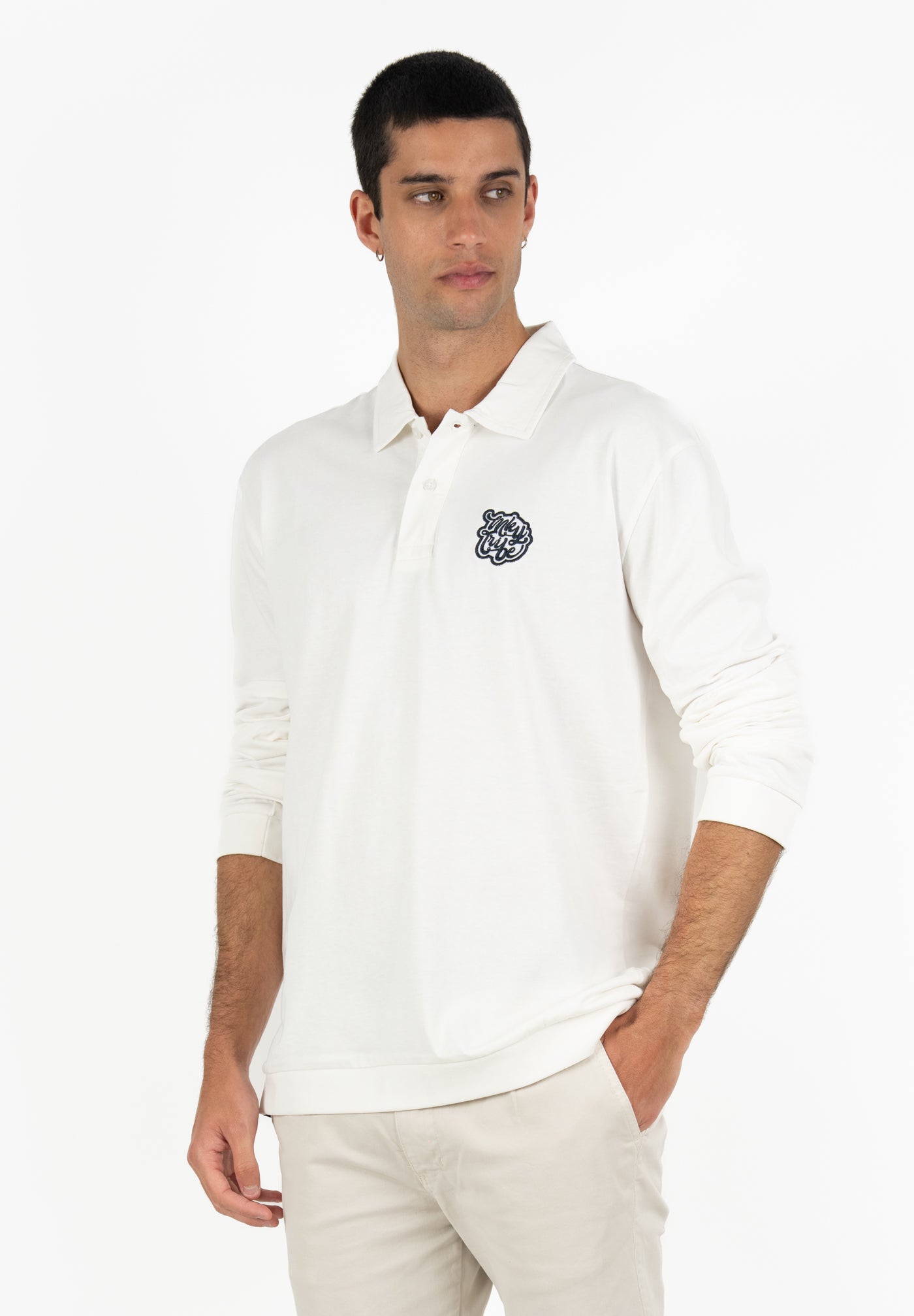 Polo Logo Tipo Blanco Roto