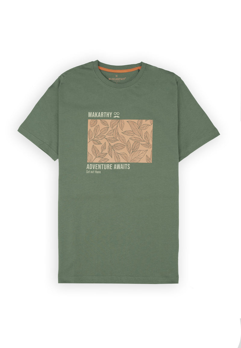 Camiseta Leaf Kaki
