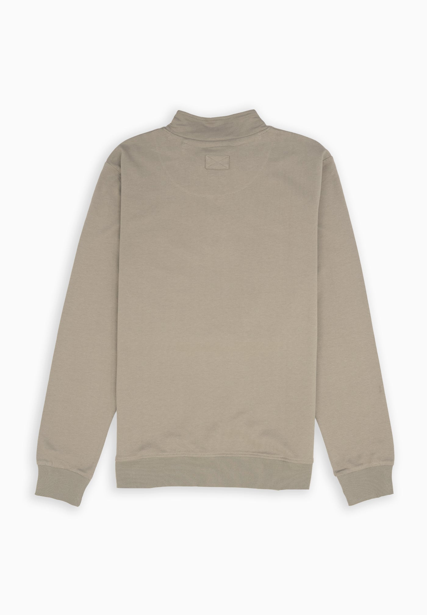 Sudadera Cuello Alto Botón Kaki