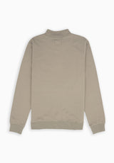 Sudadera Cuello Alto Botón Kaki