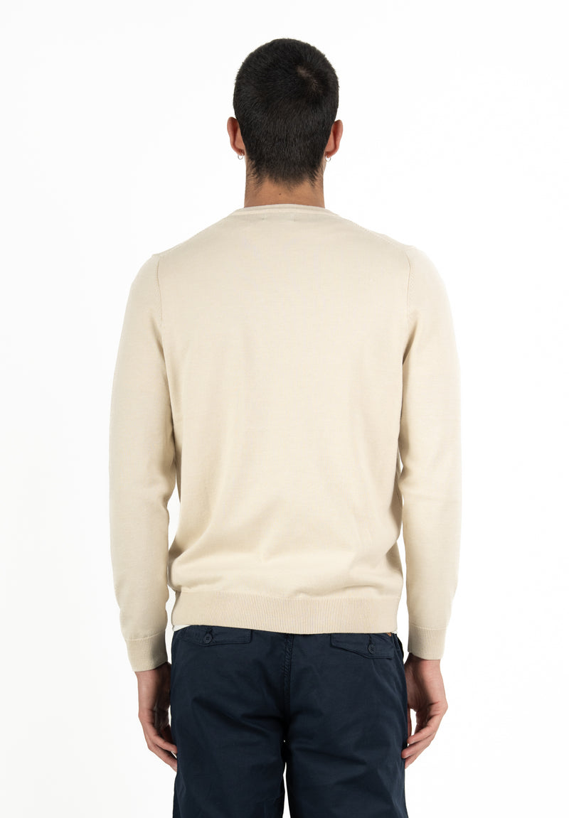 Jersey Cuello Pico Beige