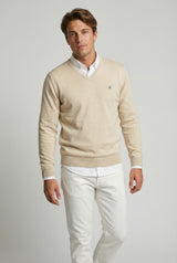 Jersey Cuello Pico Beige
