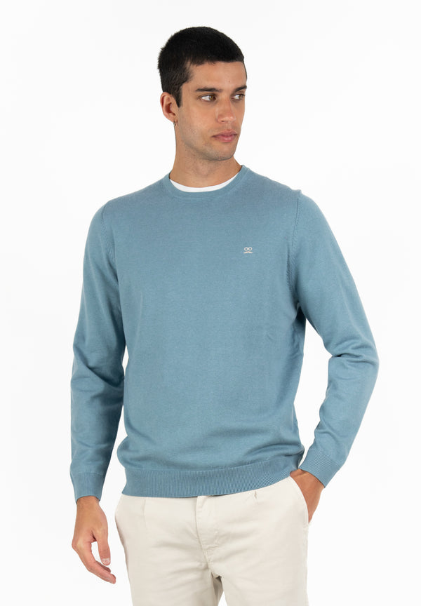 Jersey Cuello Caja Gris Azulado