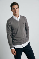 Jersey Cuello Pico Soft Sombra