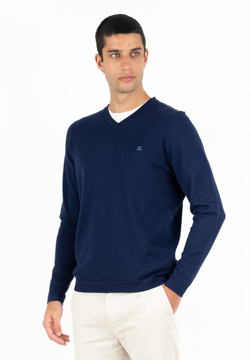 Jersey Cuello Pico Soft Marino