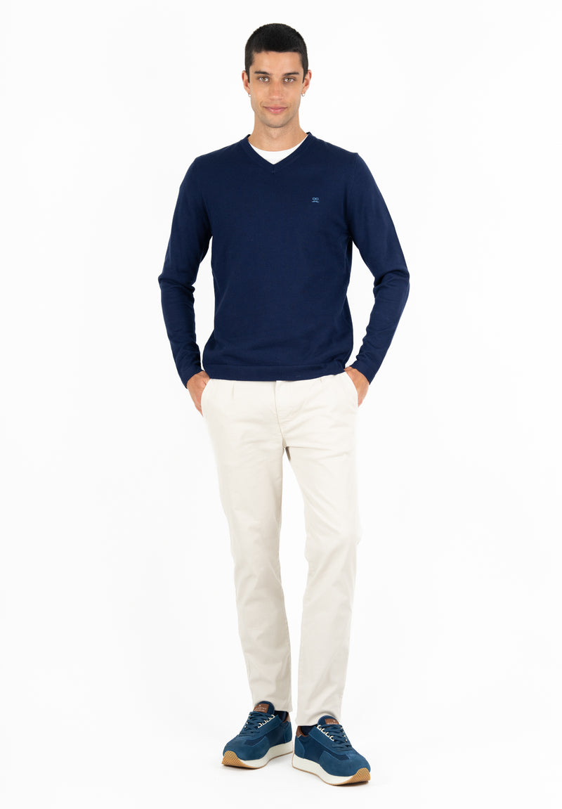 Jersey Cuello Pico Soft Marino