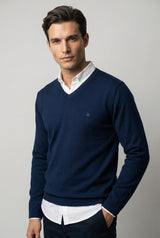 Jersey Cuello Pico Soft Marino