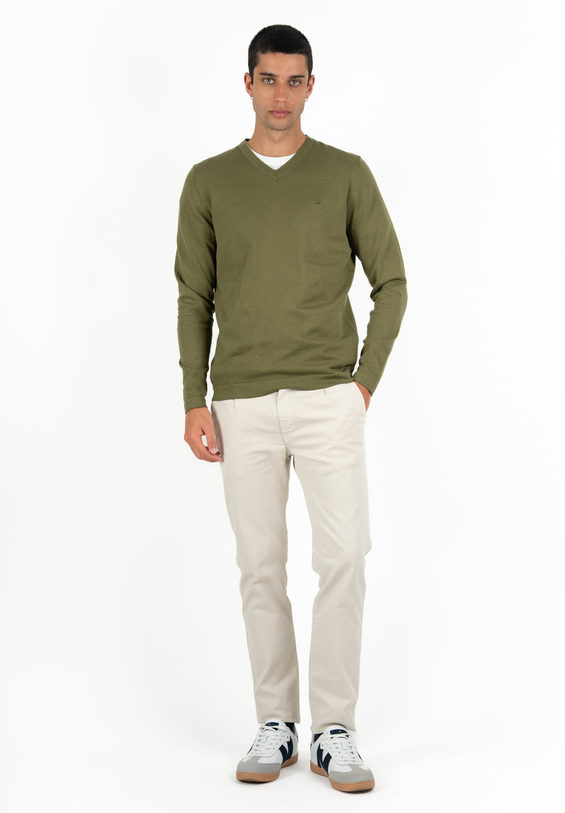 Jersey Cuello Pico Soft Basil